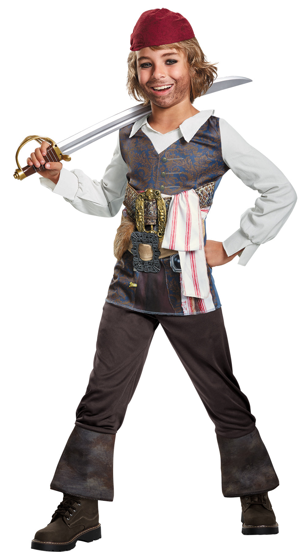 Boy's Captain Jack Classic Costume - Pirates Of The Caribbean 5 Boys Halloween Costumes - Tophatter Daily Deals
