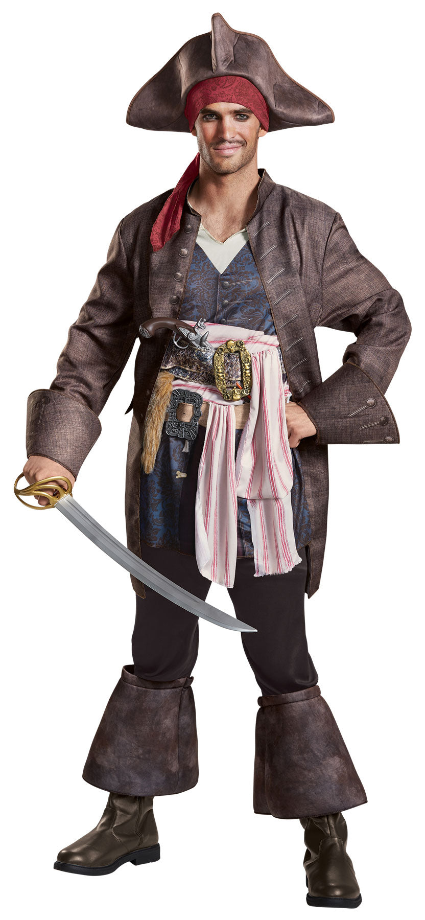 Men's Captain Jack Deluxe Costume - Pirates Of The Caribbean 5 Mens Halloween Costumes - Tophatter Daily Deals