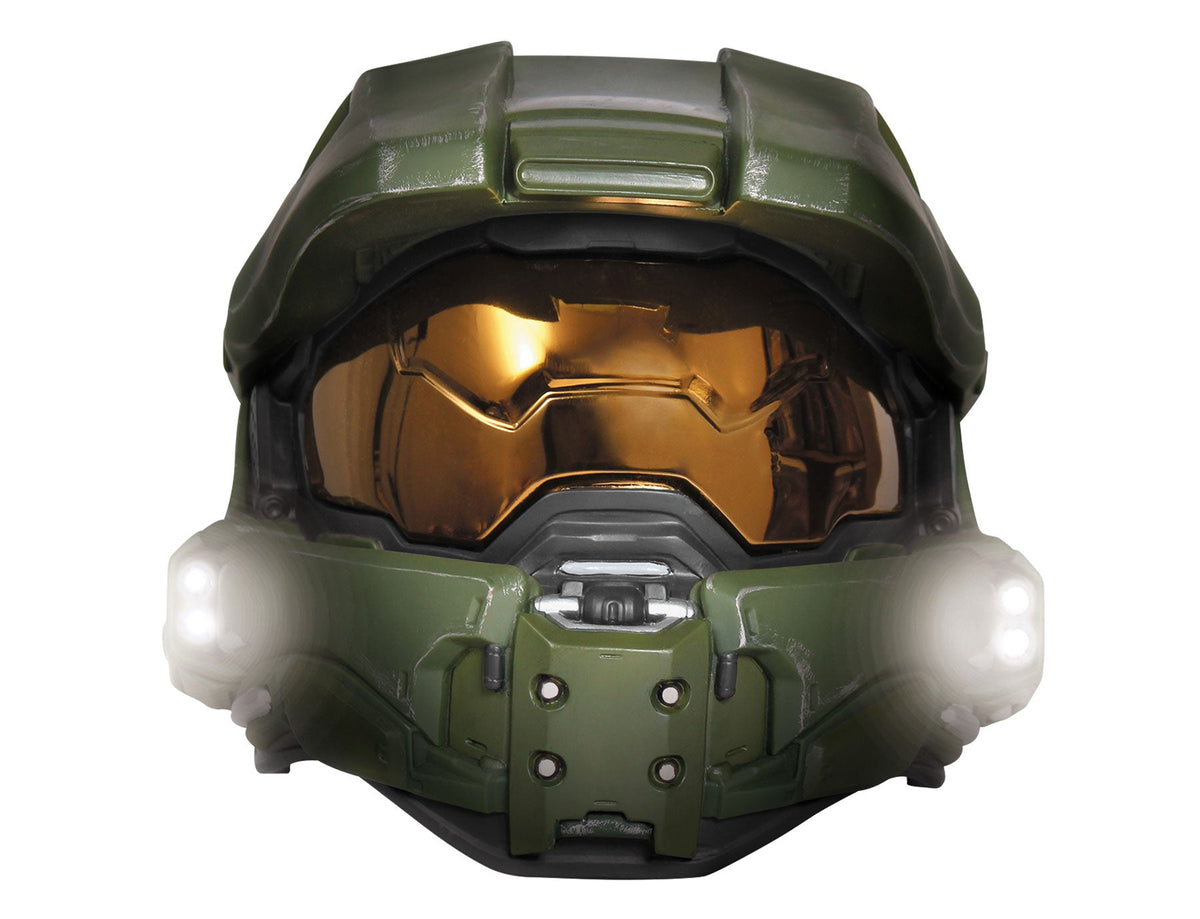 Child's Deluxe Master Chief Light-Up Helmet - Halo Halloween Hats & Headpieces - Tophatter Daily Deals