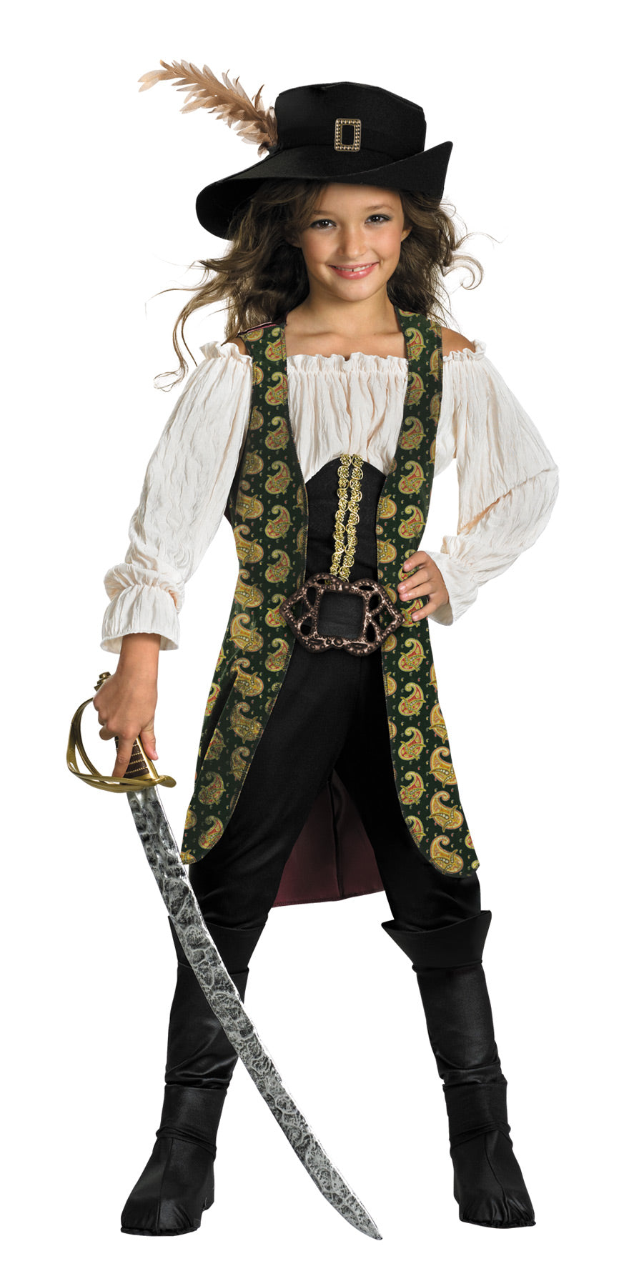 Girl's Angelica Deluxe Costume - Pirates Of The Caribbean Girls Halloween Costumes - Tophatter Daily Deals