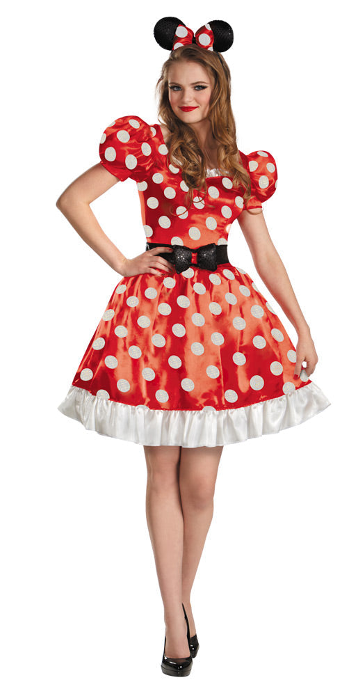 Women's Red Minnie Classic Costume Womens Halloween Costumes - Tophatter Daily Deals