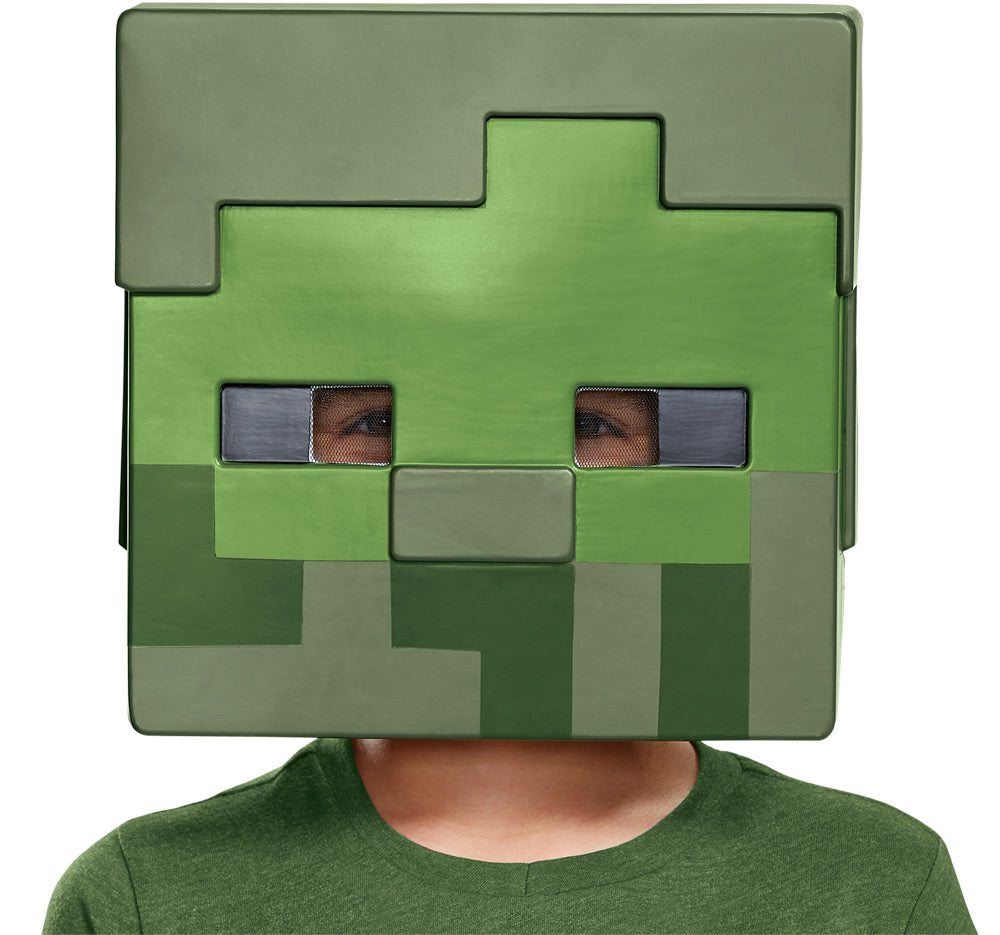 Child's Zombie Half Mask - Minecraft Halloween Masks - Tophatter Daily Deals