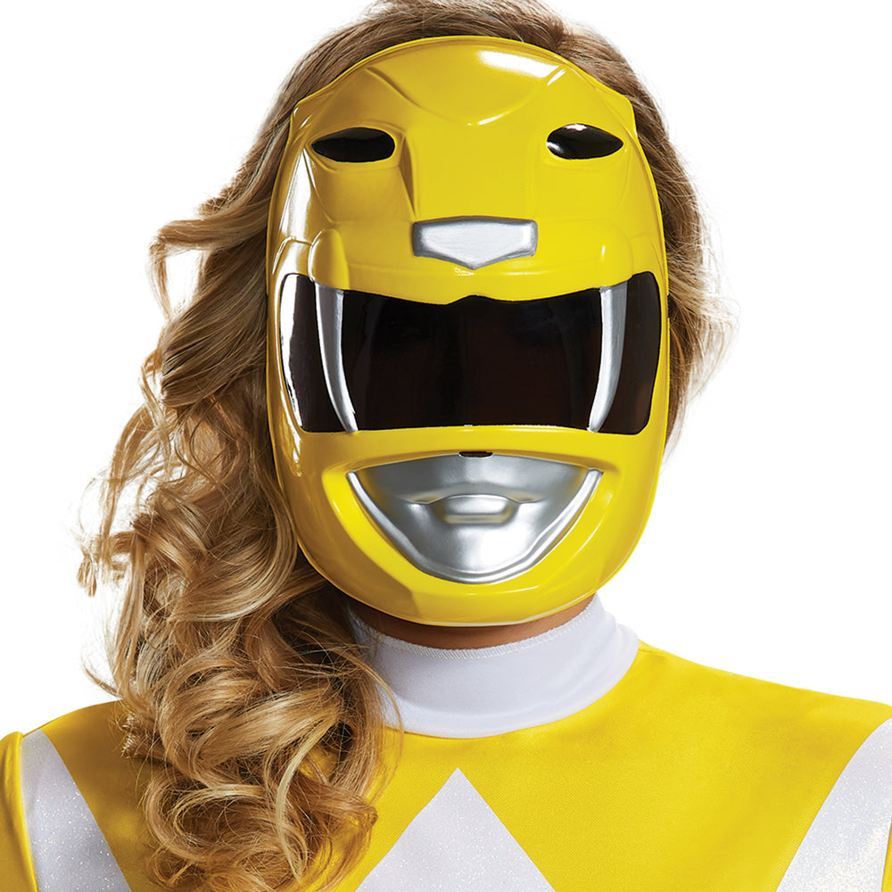 Yellow Ranger Mask - Adult - Mighty Morphin Halloween Masks - Tophatter Daily Deals
