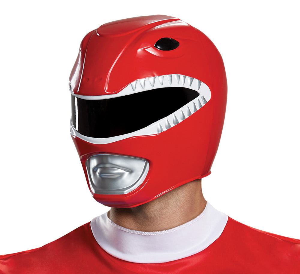 Red Power Ranger Helmet - Mighty Morphin Halloween Hats & Headpieces - Tophatter Daily Deals