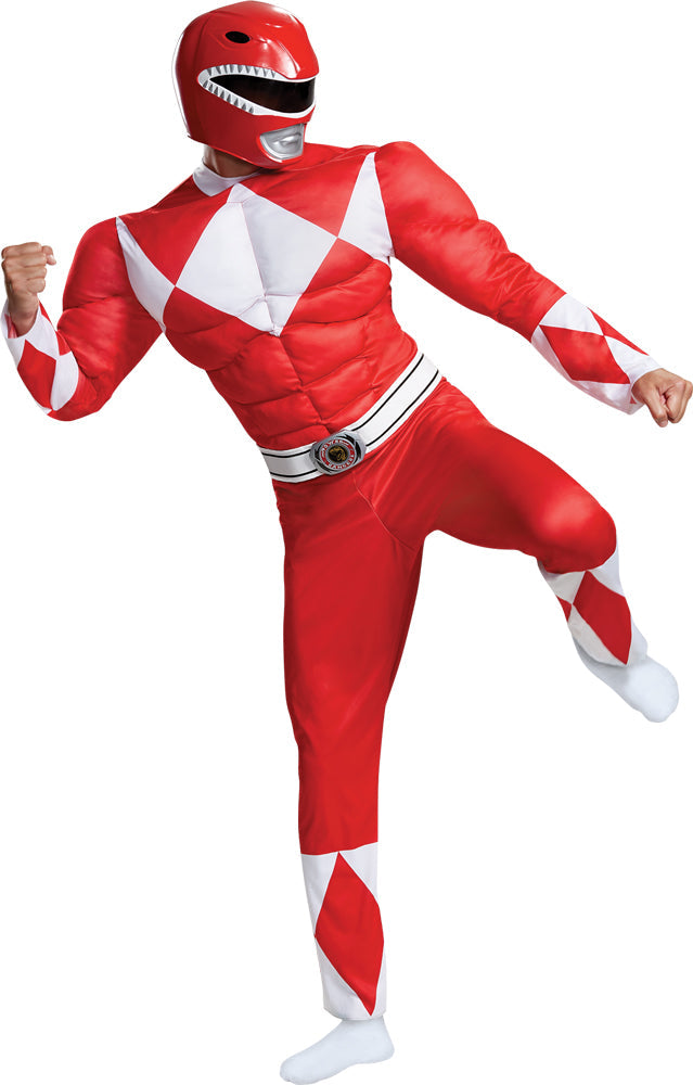 Men's Red Ranger Classic Muscle Costume - Mighty Morphin – Tophatter's Inc.