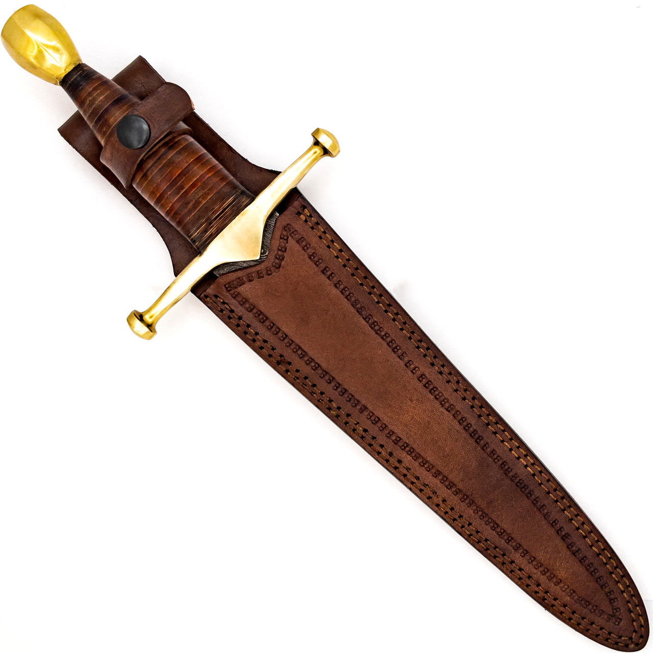 King of Thieves Full Tang Damascus Steel Arming Dagger Short Sword Dagger - Tophatter Daily Deals