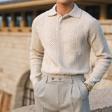 Warm Refined Men's Polo Sweater - Relaxed Cut, Knit, Winter - Tophatter Daily Deals