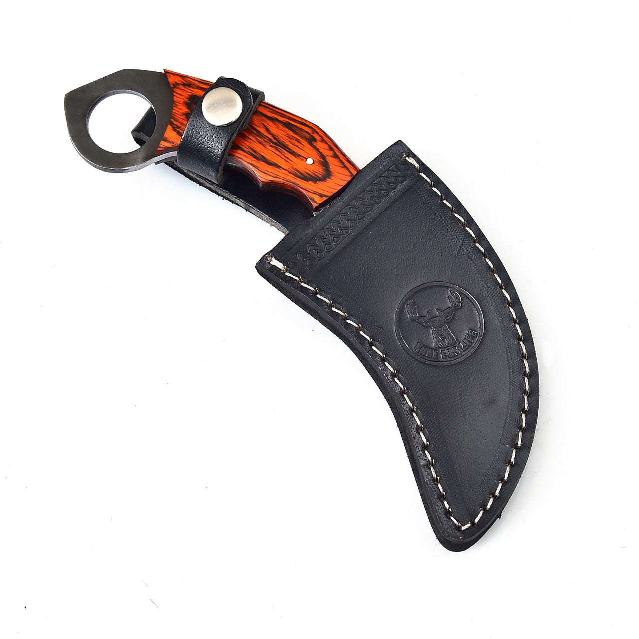 Wild Fixation Fixed Blade Damascus Karambit Knife Knives - Tophatter Daily Deals