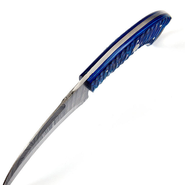 Azure Monster Fixed Blade Damascus Karambit Knife Knives - Tophatter Daily Deals