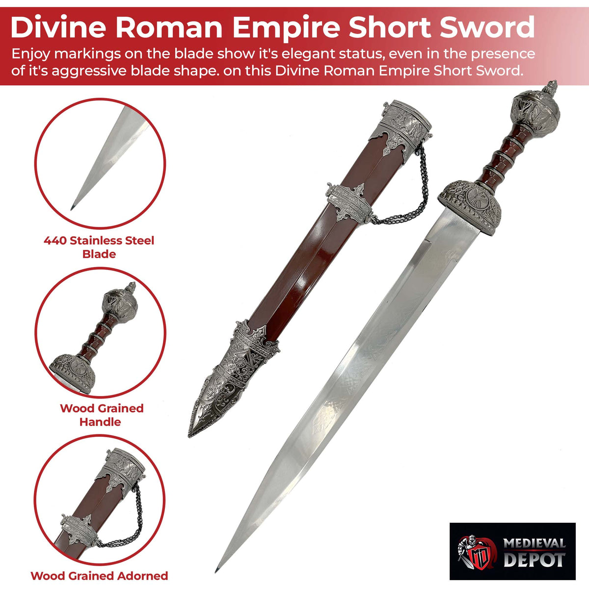 Divine Roman Empire Historical Short Sword historical period - Tophatter Daily Deals