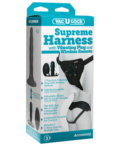 Vac-U-Lock Supreme Harness & Vibrating Plug Strap Ons - Tophatter Daily Deals