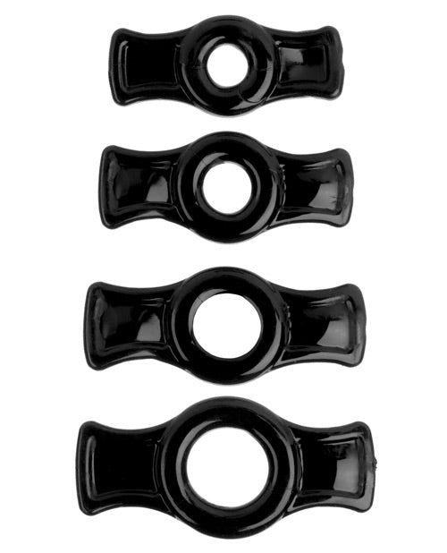 Titanmen Tools Cock Ring Set Black C-Rings - Tophatter Daily Deals