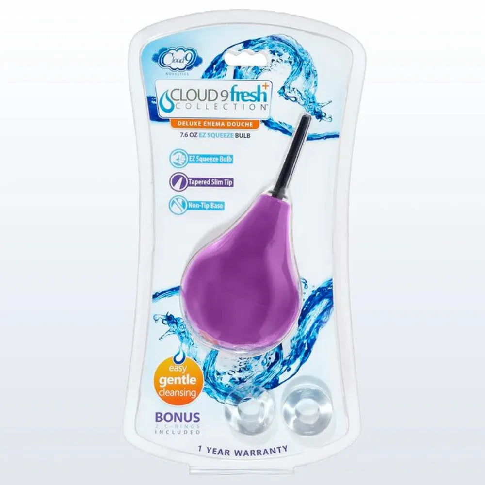 Cloud 9 Fresh and Deluxe Anal Enema Bulb With Soft Tip and C-Rings – 7.6oz Douche > Essentials > Douches - Tophatter Daily Deals