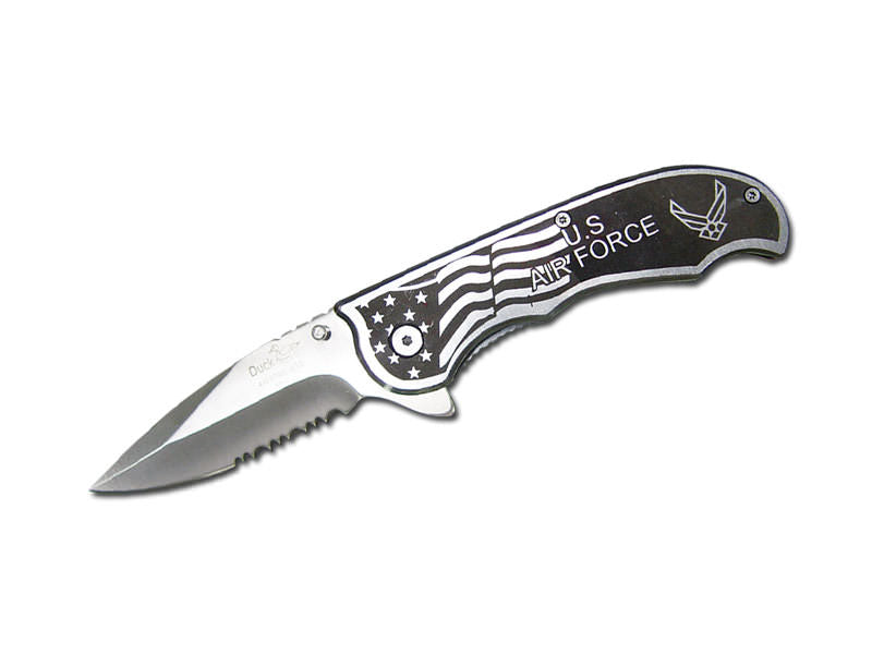 Air Force Design Printed Metal Handle Assisted Open Knife - TOPHATTER'S ARMORY DEALS Collectible Weapons - Tophatter Daily Deals