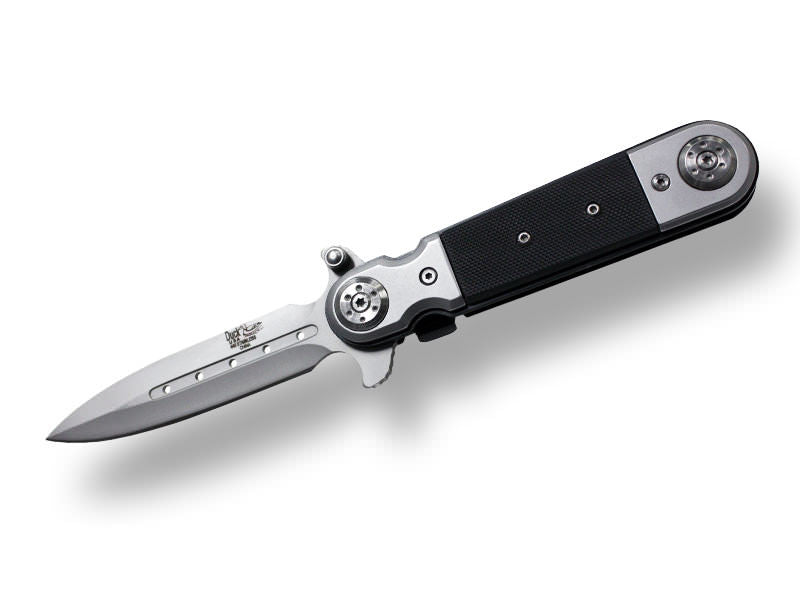 Stiletto Style Assisted Opening Knife with G10 Handle - TOPHATTER'S ARMORY DEALS Collectible Weapons - Tophatter Daily Deals