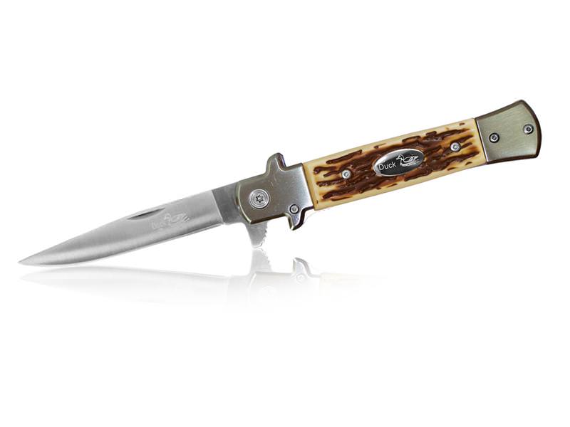Bone Handle German Style Stiletto Spring Assisted Knife - TOPHATTER'S ARMORY DEALS Collectible Weapons - Tophatter Daily Deals