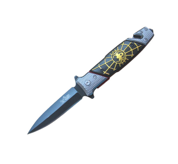 Spider Rescue Dagger Style Spring Assisted Opening Knife - TOPHATTER'S ARMORY DEALS Collectible Weapons - Tophatter Daily Deals