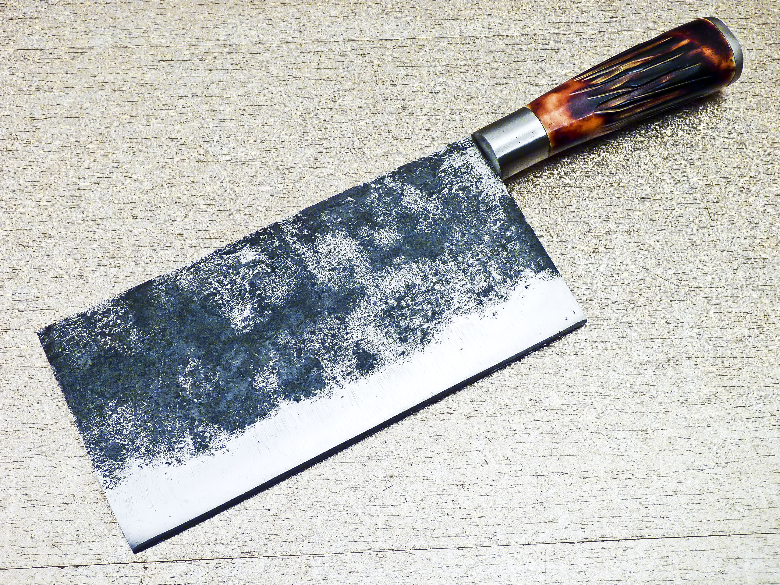 High Carbon Steel Handmade Kitchen Chef Cleaver Knife 13" Collectible Weapons - Tophatter Daily Deals