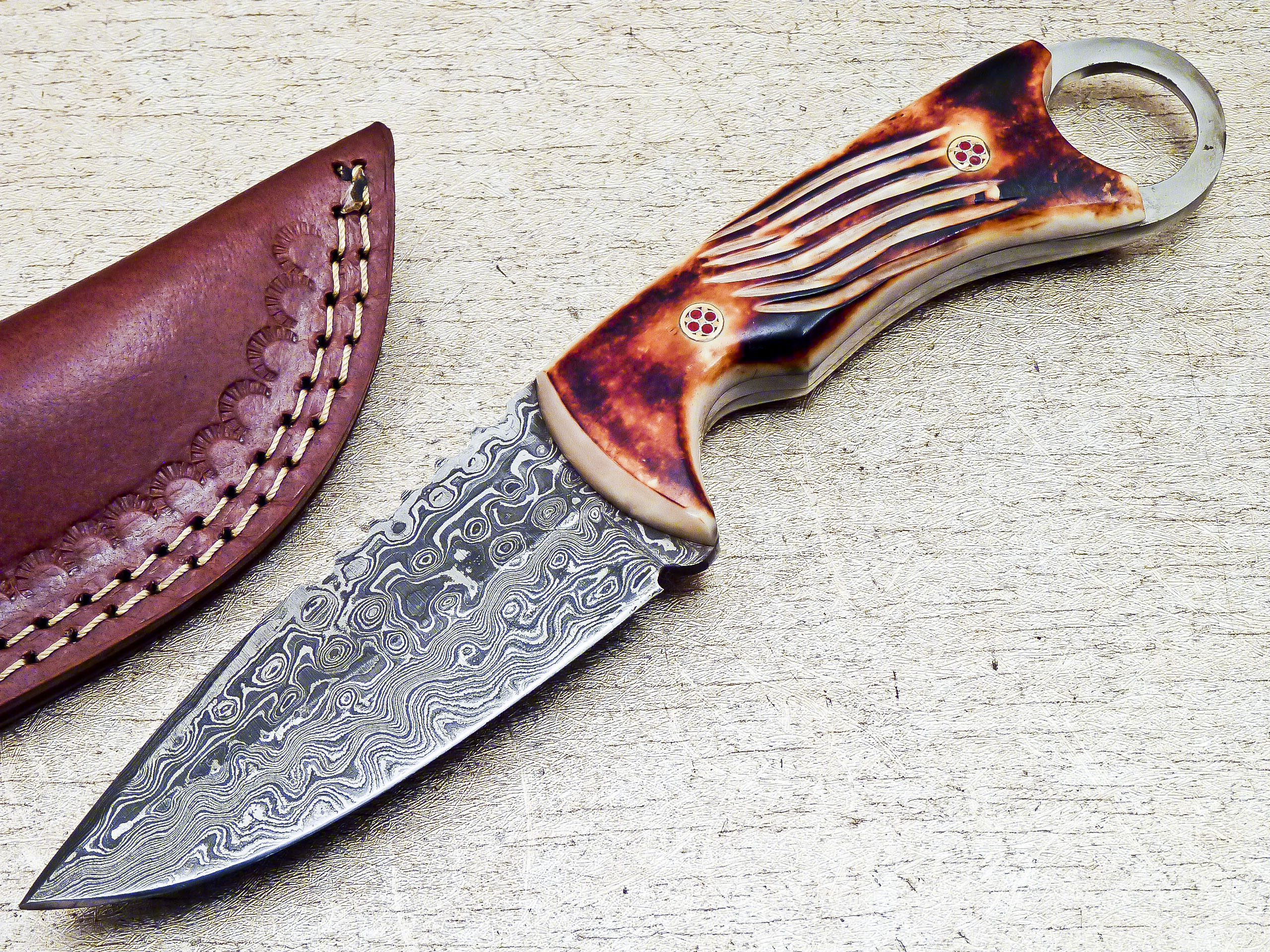 Custom Handmade Damascus Steel Hunting Karambit Knife 9" - Tophatter's Inc. Weapons Store Online Collectible Weapons - Tophatter Daily Deals