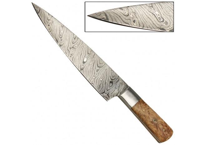 Damascus Marble Sand Stone Fire Forged Hunting Knife knives - Tophatter Daily Deals