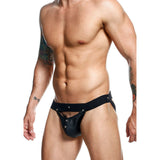 Dungeon Peekaboo Jockstrap – Faux Leather Adjustable Jockstrap > Clothes > Mens Leather - Tophatter Daily Deals
