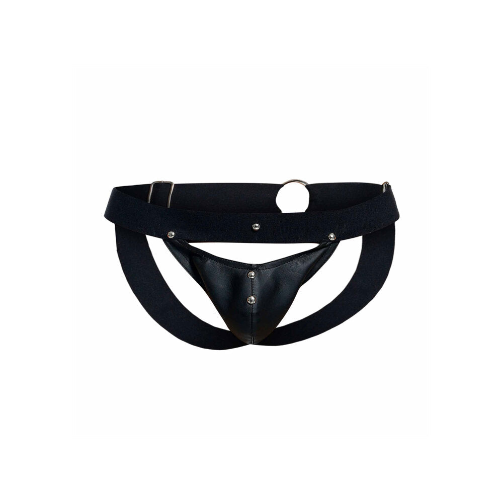 Dungeon Peekaboo Jockstrap – Faux Leather Adjustable Jockstrap > Clothes > Mens Leather - Tophatter Daily Deals