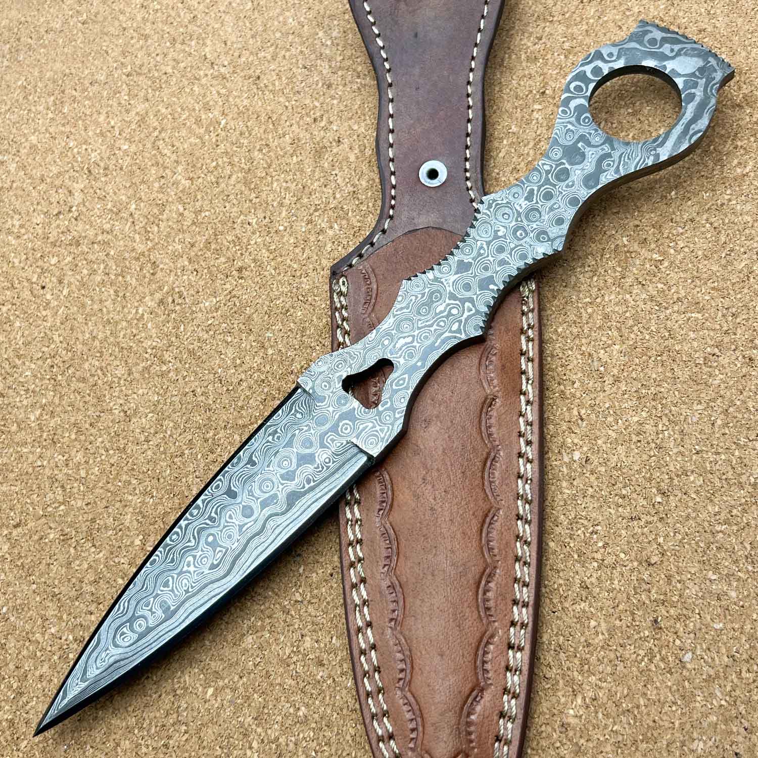 10" Custom Handmade Hand Forged Damascus Steel Thrower Knife - TOPHATTER'S ARMORY DEALS Collectible Weapons - Tophatter Daily Deals