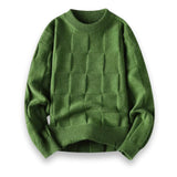 Soft Classic Men's Sweater - Crewneck, Cotton, Office Wear Green - Tophatter Daily Deals