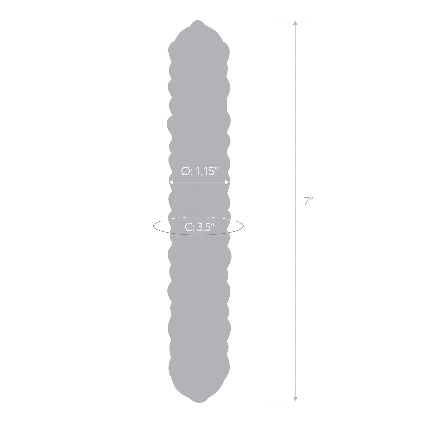 Purple Rose Nubby Glass Dildo 7 Inch Spiraled Pleasure Toy > Glass > Dildos - Tophatter Daily Deals