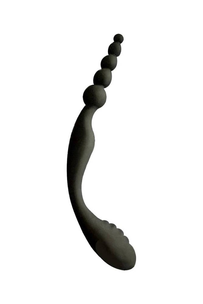 Icon Brands - The 9's - Double Header Silicone Anal Beads - Black Sex Toy - Tophatter Daily Deals