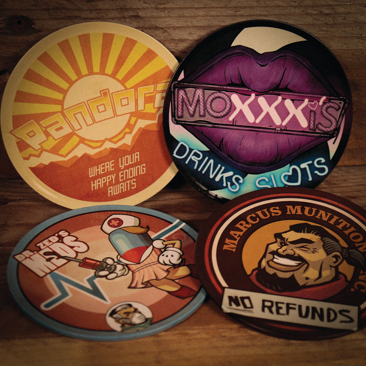 Borderlands – Official Set of 4 Printed Drinks Coasters Coaster - Tophatter Daily Deals