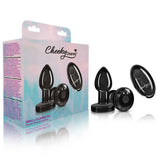 Cheeky Charms Small Gunmetal Vibrating Metal Butt Plug with Remote > Anal Range > Jewel Butt Plugs - Tophatter Daily Deals