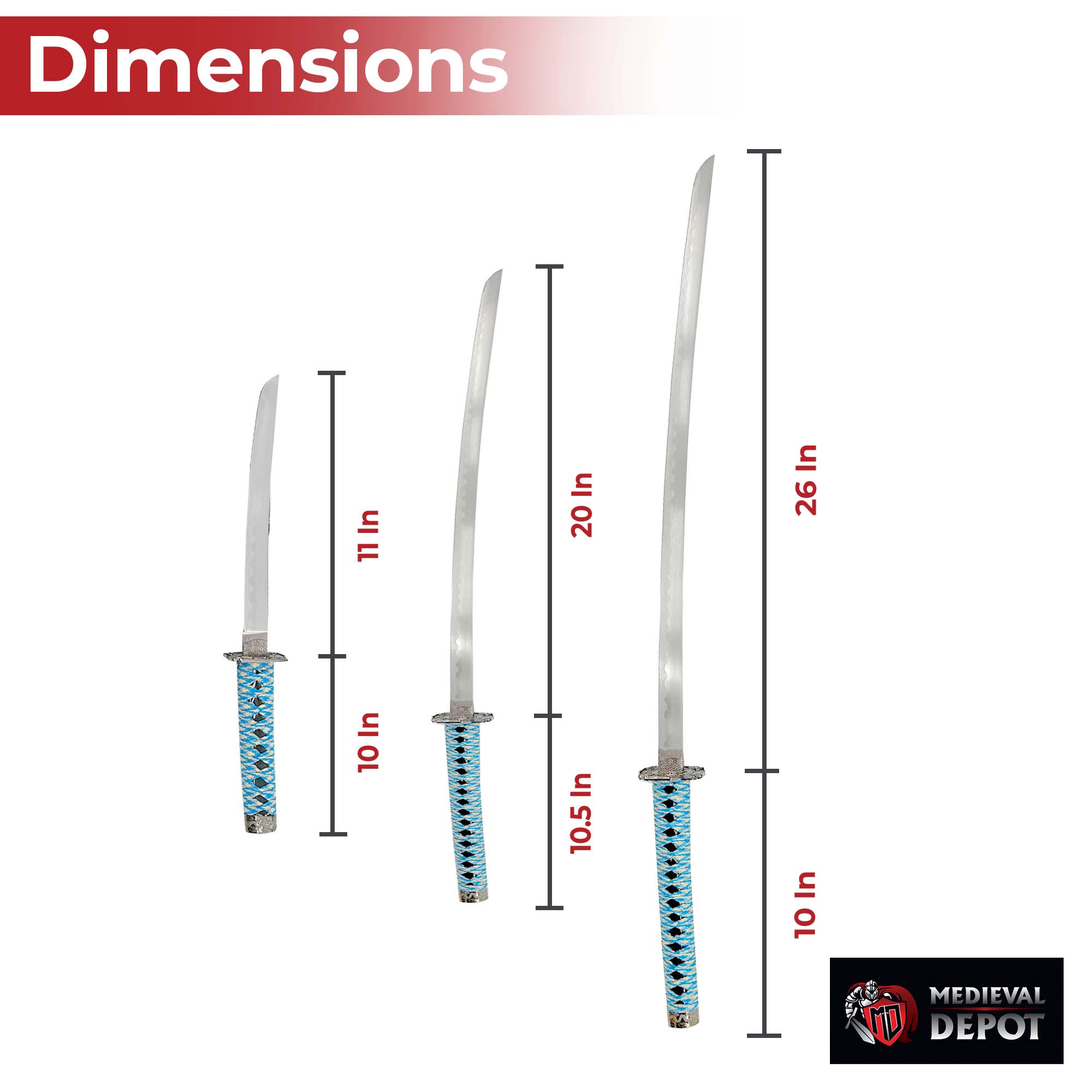 Dragon Edge Three Sword Katana Sword Set With Stand Swords - Tophatter Daily Deals