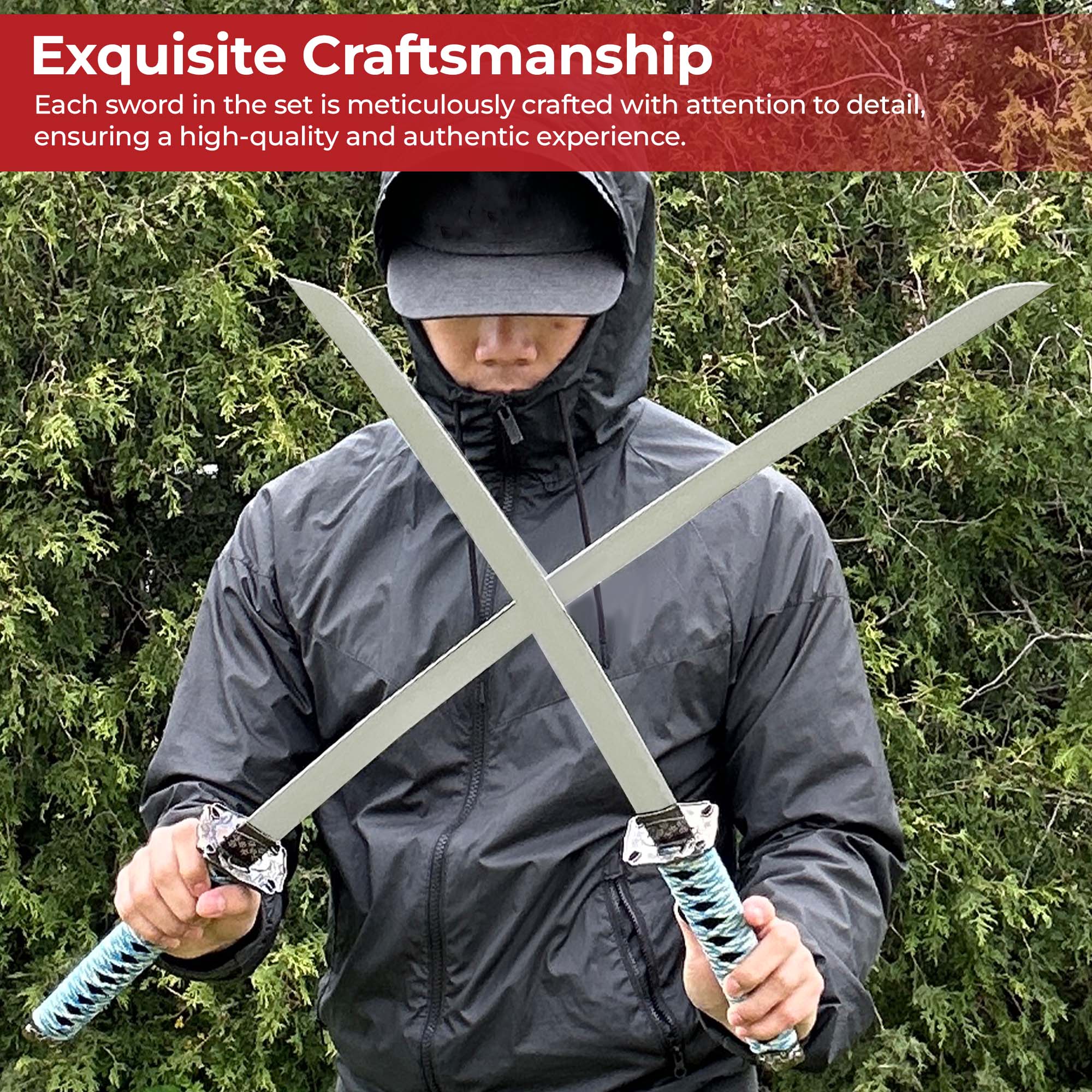 Dragon Edge Three Sword Katana Sword Set With Stand Swords - Tophatter Daily Deals