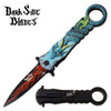 Spring Assisted Knife Blue Dragon Pocket Knife - Tophatter's Army Products & Self Defense Collectible Weapons - Tophatter Daily Deals