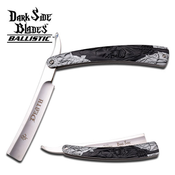 10" Black Reaper Straight Razor Blade Knife Collectible Weapons - Tophatter Daily Deals