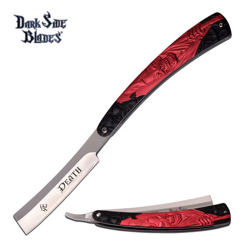 10" Red Reaper Straight Razor Blade Knife - Tophatter's Inc. Weapons Store Online Collectible Weapons - Tophatter Daily Deals