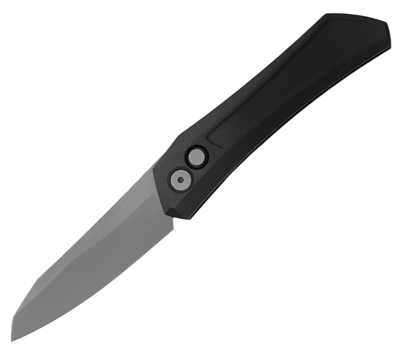 Pro-Tech Knives Oligarch Auto - Black Handle - Smoky Grey DLC CPM-Magnacut Blade Automatic Knives - Tophatter Daily Deals