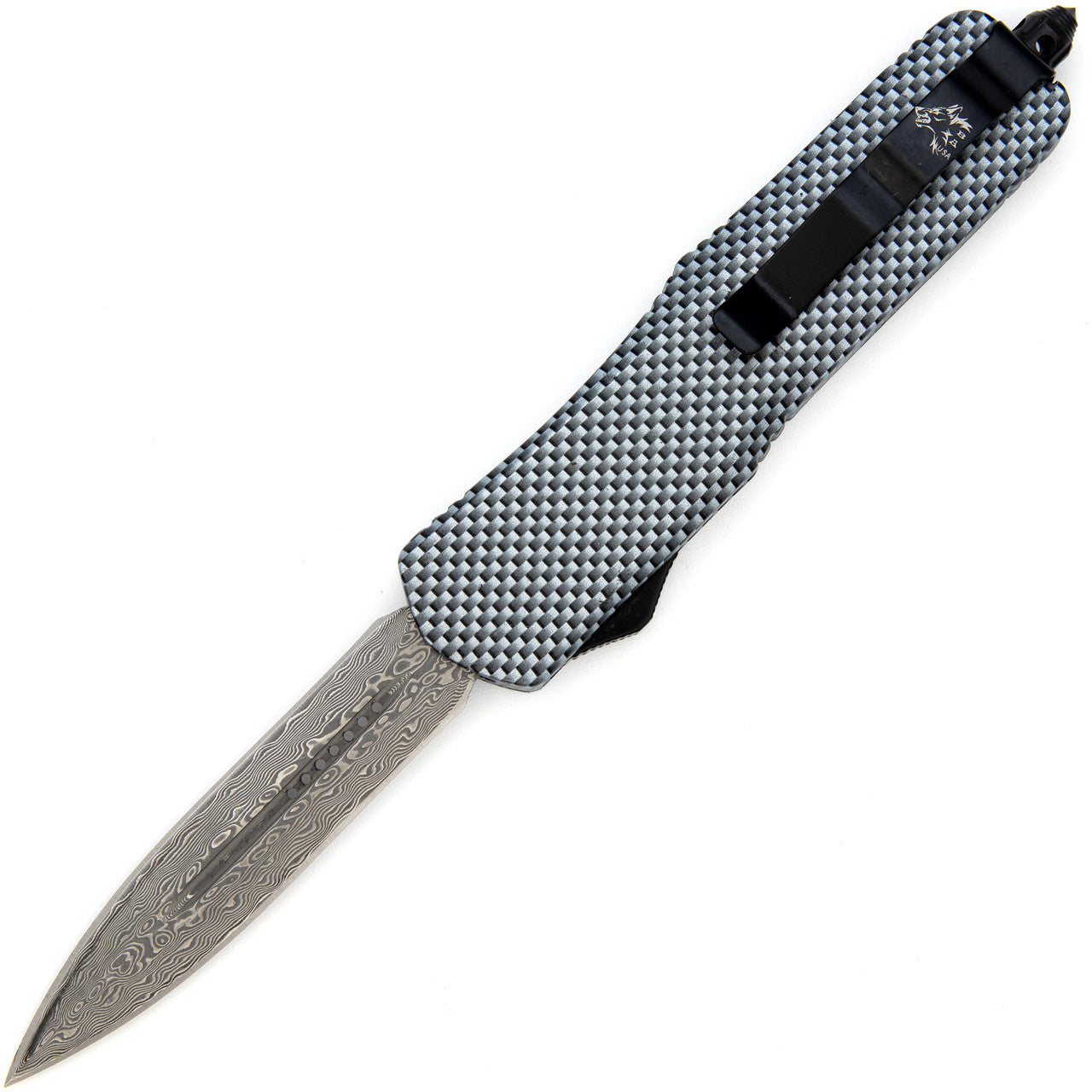9" Free Runner Damascus OTF Out the Front Automatic Knife Collectible Weapons - Tophatter Daily Deals