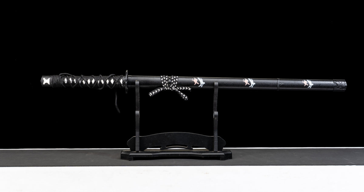 Ghost of Yotei - Hawks Talon Display (Straight) Katana (Black Version) Katana - Tophatter Daily Deals