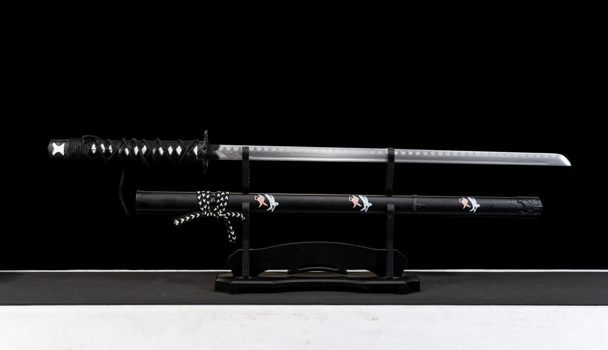 Ghost of Yotei - Hawks Talon Display (Straight) Katana (Black Version) Katana - Tophatter Daily Deals