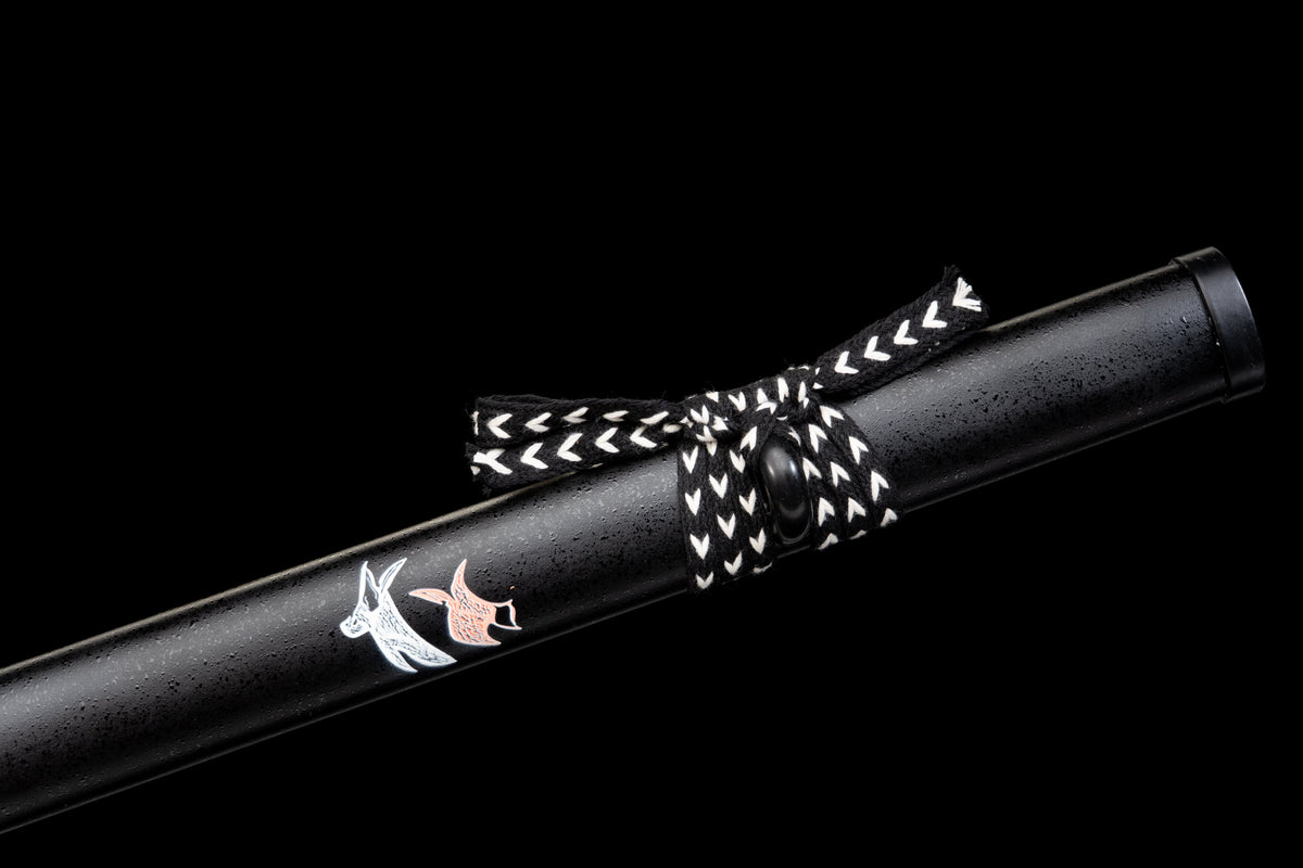 Ghost of Yotei - Hawks Talon Display (Straight) Katana (Black Version) Katana - Tophatter Daily Deals