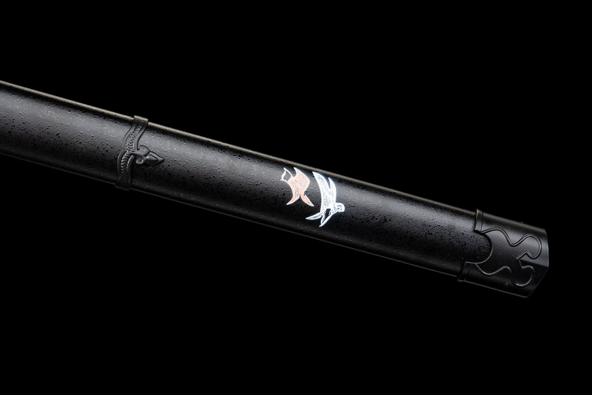 Ghost of Yotei - Hawks Talon Display (Straight) Katana (Black Version) Katana - Tophatter Daily Deals