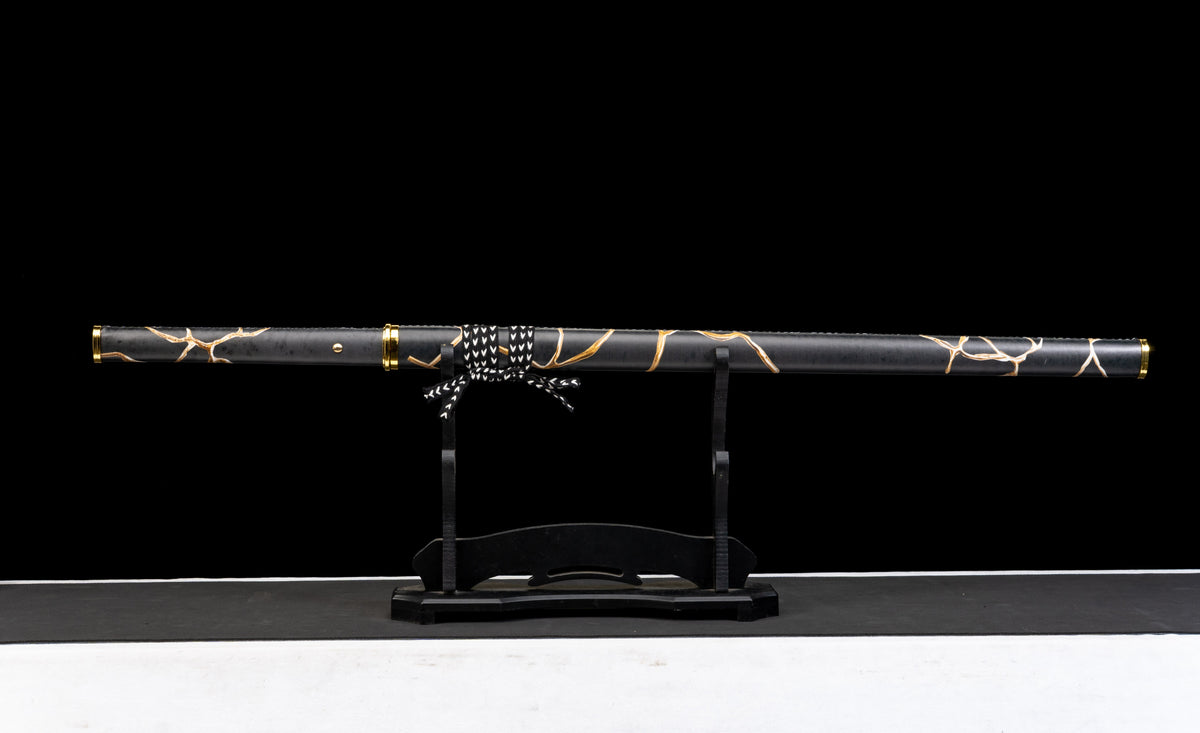 Ghost of Yotei - Gilded Night Display (Straight) Katana Katana - Tophatter Daily Deals