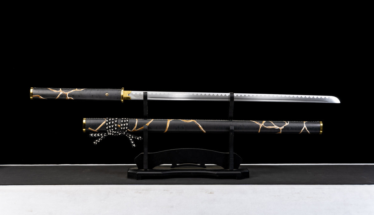 Ghost of Yotei - Gilded Night Display (Straight) Katana Katana - Tophatter Daily Deals