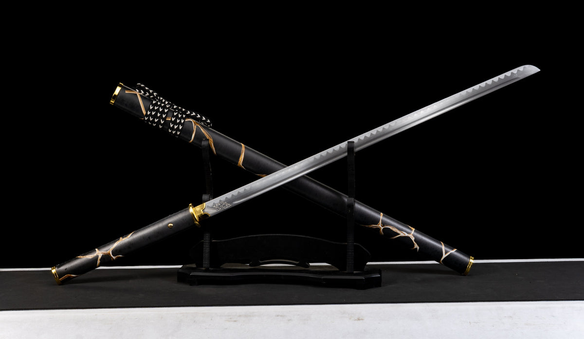 Ghost of Yotei - Gilded Night Display (Straight) Katana Katana - Tophatter Daily Deals