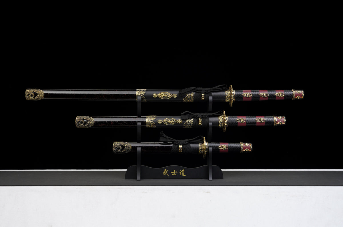Yuisho Tadashi Display (Straight) Katana Triple Set Katana - Tophatter Daily Deals