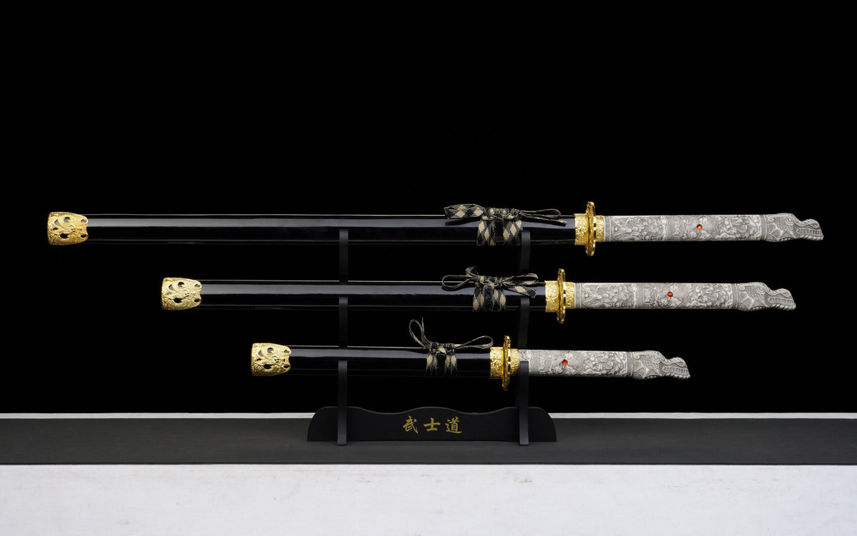 Highlander Endgame - Duncan Macleod Triple Set Display Katana (Straight Blade) Sword - Tophatter Daily Deals