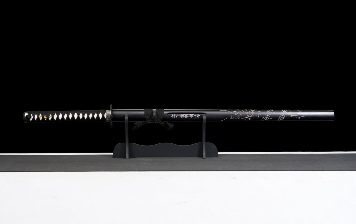 The Last Samurai - Display (Straight) Katana (Black Blade) Sword - Tophatter Daily Deals
