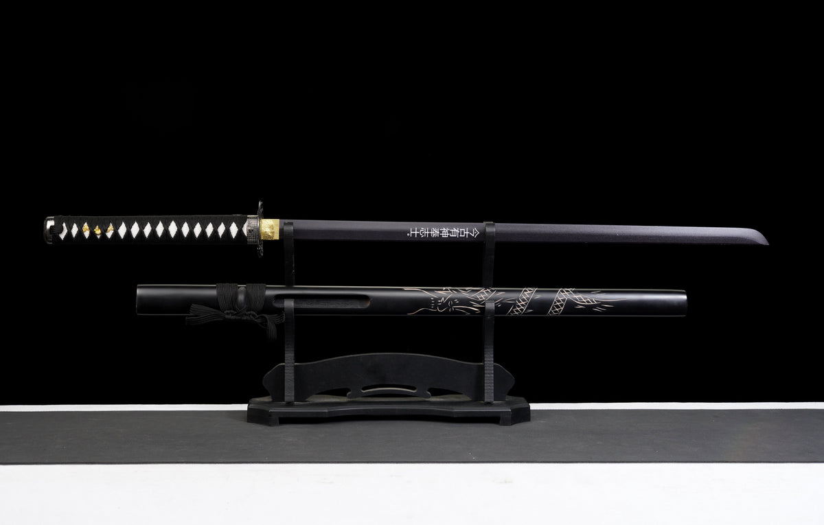 The Last Samurai - Display (Straight) Katana (Black Blade) Sword - Tophatter Daily Deals